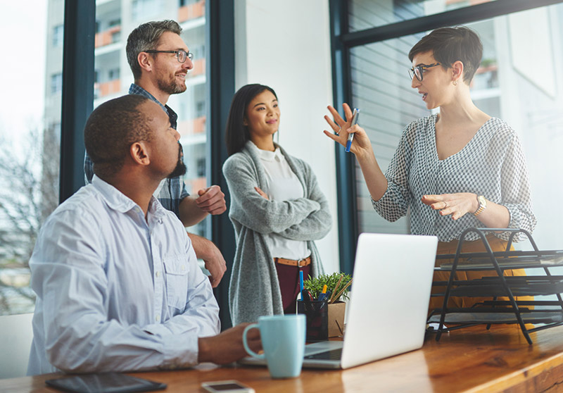 business people talking in a meeting